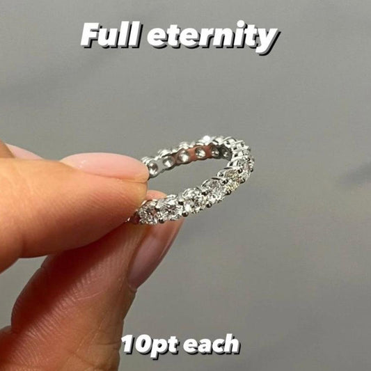 Lab diamond round 2ct full eternity ring