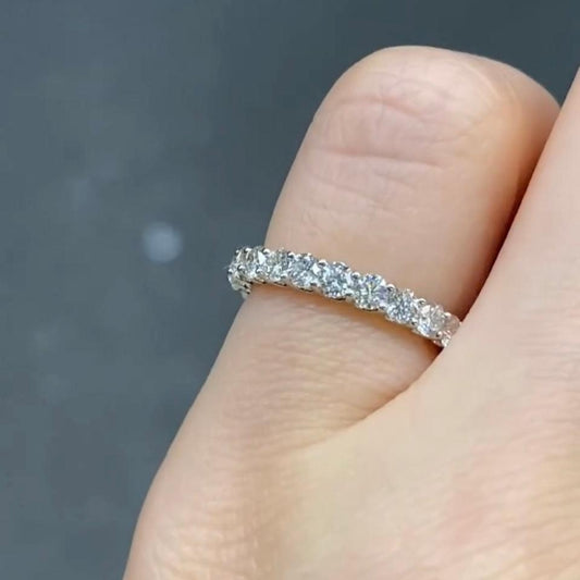 Lab diamond round 3/4 eternity ring