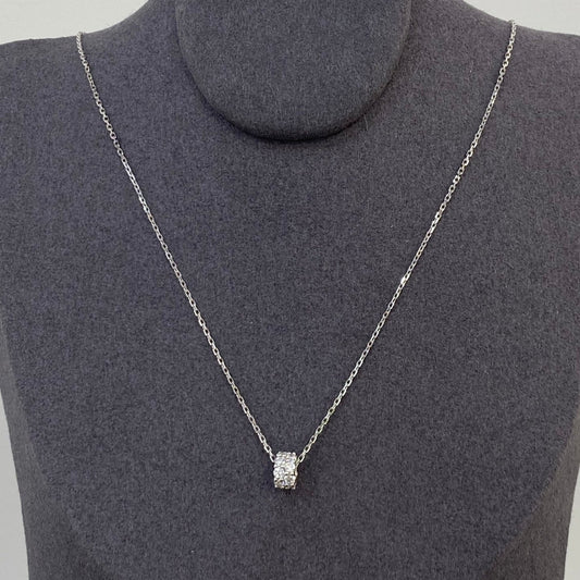 Lab diamond hoop 0.5ct necklace